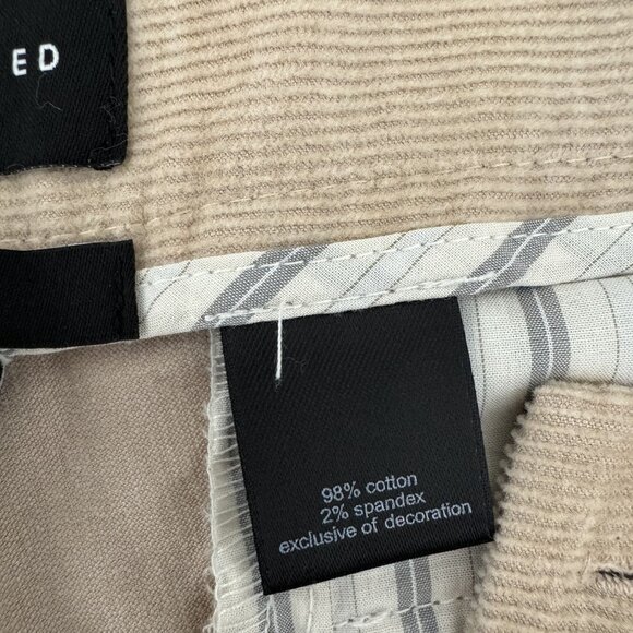 The Limited Drew Corduroy Cropped Wide Leg Pants Contrast Trim 6 Old Money Vtg - Picture 5 of 7